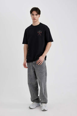 Футболка Vikings Valhalla Comfort Fit с круглым вырезом и короткими рукавами - Defacto фото 2