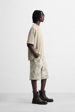 ABSTRACT PRINT RELAXED FIT BERMUDA SHORTS - Zara фото 4