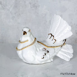 Статуэтка Голубь белая 11х17х14 см / B3022-4 /уп 18/