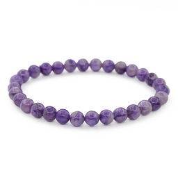 Браслет "Классика" 6мм чароит (Россия) класс A, длина 18см