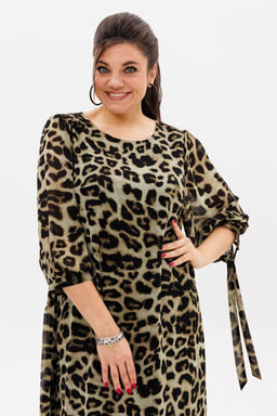 Платье ANELLI 1463 кедровый леопард  фото 7