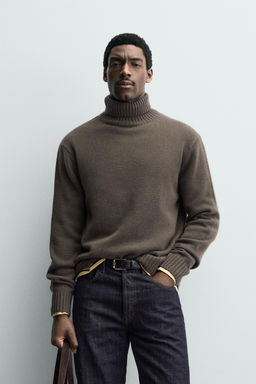 100% WOOL HIGH NECK JUMPER