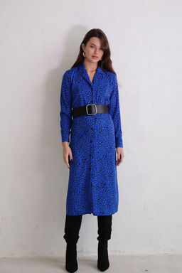 Платье-рубашка с английским воротником принт - Martichelli фото 12