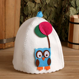 Шапка для бани с детской аппликацией Джордж войлок