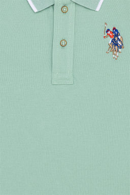 Мятно-зеленая футболка с воротником поло для мальчиков для мальчиков - U.s. polo assn фото 7