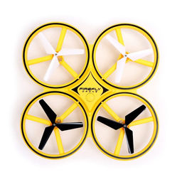 Квадрокоптер радиоуправляемый DRONE, подсветка, работает от аккумулятора, цвет жёлтый - Simaland фото 3