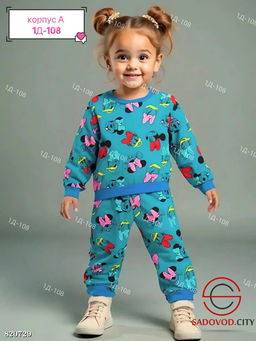 Костюм для девочки с рисунком