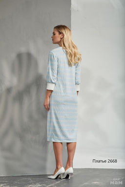 Платье 2668 голубое - Niv niv fashion фото 3