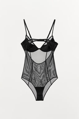 SEMI-SHEER PLEATED BODYSUIT - Zara фото 7
