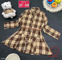 Платье с ремнем для девочек