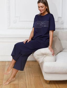 Футболка с принтом свободная из премиального 100% хлопка - Vilatte фото 4