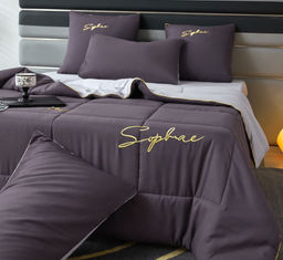 Одеяло Mency средней плотности однотонное с простыней на резинке и наволочками ODMENOR06