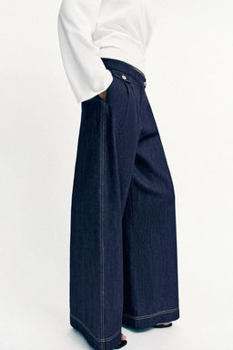 PANTAL?N Z1975 ANCHO PINZAS / Azul - Zara фото 6