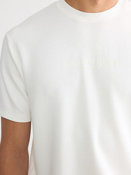 Relaxed Fit Kabartma Bask?l? Erkek Ti??rt