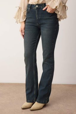 Yesil Yuksek Bel Comfort/Esnek Flare Jeans TWOSS26JE00022 - Trendyolmilla фото 3