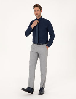 Lacivert Slim Fit Uzun Kollu Basic G_mlek - Pierre cardin фото 4