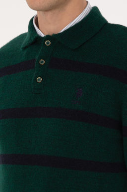 Erkek Regular Fit Polo Yaka Koyu Ye_il Kazak - U.s. polo assn фото 7