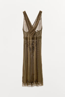 EMBROIDERED TULLE DRESS WITH BEADS - Zara фото 5