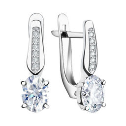 Серьги из серебра куб.циркон., Л-11812