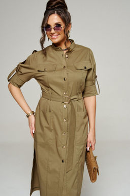 Платье 6339 оливка, Платье, Пояс - Beautiful and free фото 3