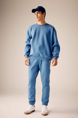 Базовый свитшот Oversize с круглым вырезом - Defacto фото 2