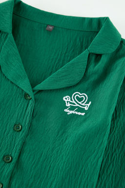 Zumrut Yesili K?z Cocuk Desenli Mini Me Anne K?z PIjama Tak?m? - Trendyolmilla фото 5