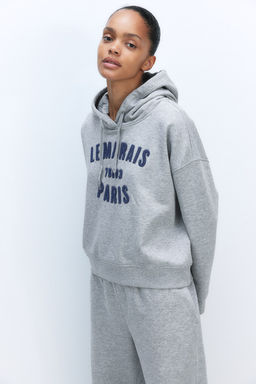 Sudadera con capucha y motivo de texto - H&m фото 4