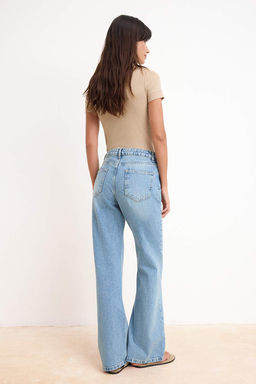 More Sustainable Ac?k Mavi Yuksek Bel Wide Leg Jeans TWOAW26JE00073 - Trendyolmilla фото 6
