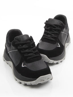 03-A104-1 BLACK Кроссовки женские (натуральная кожа, натуральная замша)