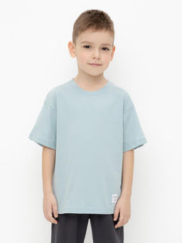 КР 302401/голубой футболка (фуфайка) для мал