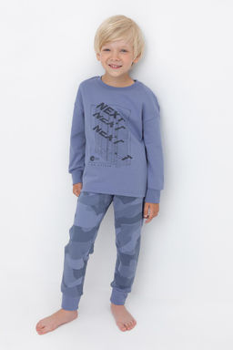 К 1547/24/пыльно-голубой джинс,геометрия пижама дет