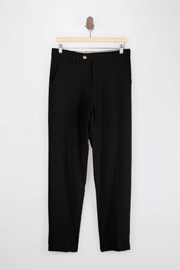 Siyah Esnek Likral? Slim Fit Bilek Boy Erkek Pantolon TMNSS26PL00019