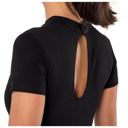 Купальник гимнастический Grace Dance, с шортами, с коротким рукавом, р. 42, цвет чёрный  фото 7