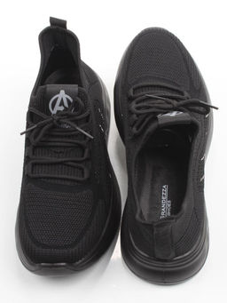 03-TEX-D01-05 BLACK Кроссовки летние мужские (текстиль)