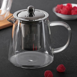 Чайник стеклянный заварочный с металлическим ситом «Эгла», 900 мл