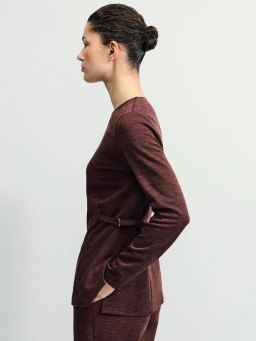 Джемпер с декоративными шлевками / Zarina фото 5