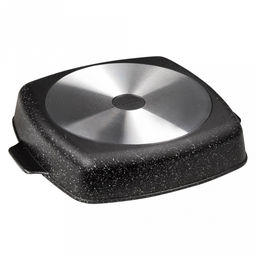 Противень с антипригарным покрытием 28х28х7см "Гранит", s0,4см, литые ручки, подарочная упаковка (Россия)