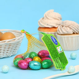 Шоколад молочный Only пасхальные яйца с ореховой начинкой, разноцветные 100 г