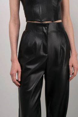 Брюки прямого кроя из искусственной кожи - Incity фото 2