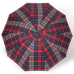 Зонт механический Клетки, эпонж, 4 сложения, 10 спиц, R = 53 см, цвет МИКС - Simaland фото 2