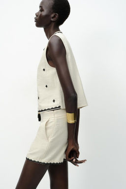 TASSEL EMBROIDERED GILET - Zara фото 4