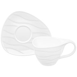 Чайная пара 2 пр. 300 мл 14,3*10,3*7,8 см "Айсберг волны" белая