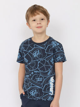 CRB wear/CSKB 63738-48-391 Футболка для мальчика,темно-серый-голубой/Ex.Cherubino