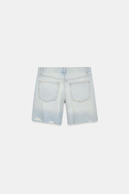 TRF MID-RISE DENIM BERMUDA SHORTS - Zara фото 14