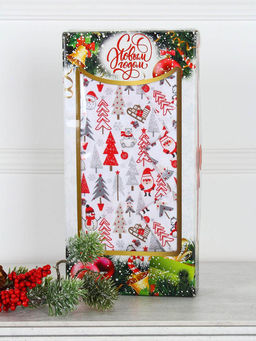 Набор подарочный - Снежные забавы Скатерть 200*145 - 1шт., Полотенце 45*60 - 3шт.