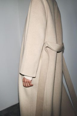 ZW COLLECTION LIMITED EDITION MINIMAL WOOL BLEND COAT - Zara фото 3