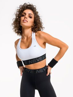 Спортивный топ-бра с брендированной резинкой