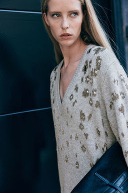 Jersey de lana con cuentas decorativas - H&m фото 2