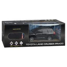 Машина Toyota Prado 19 см, р/у (свет, черная) в коробке