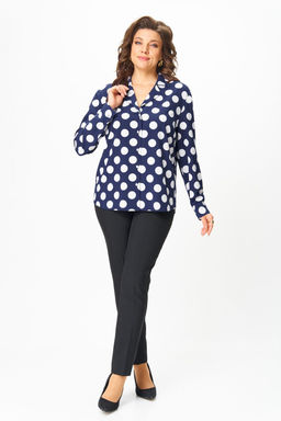 Блуза Svetlana Style 2173 синий+горох